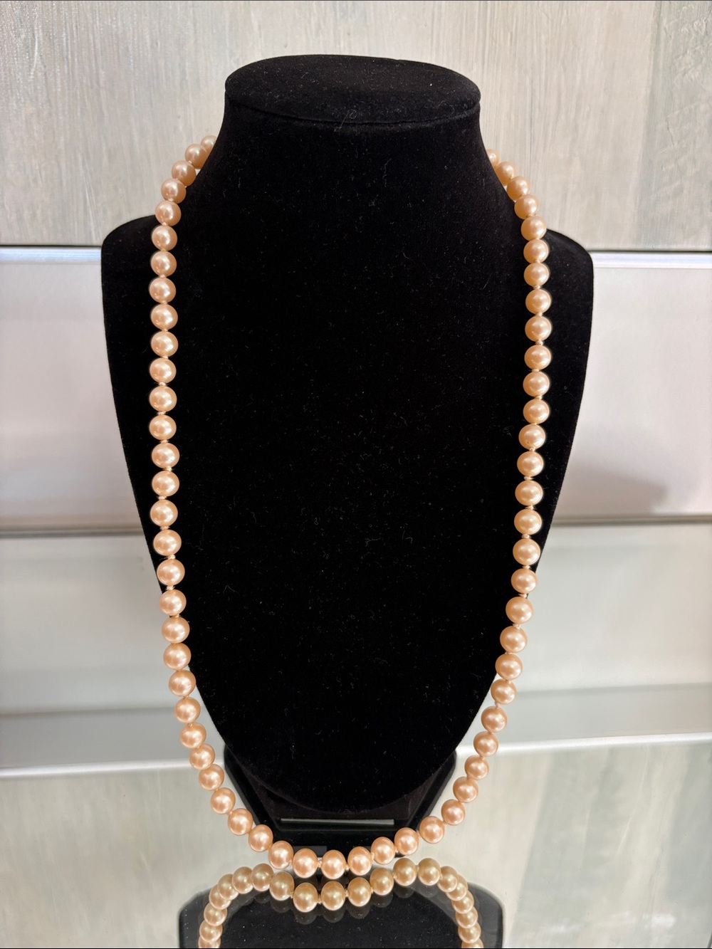 Vintage Peach Pearl Necklace - Women Jewelry